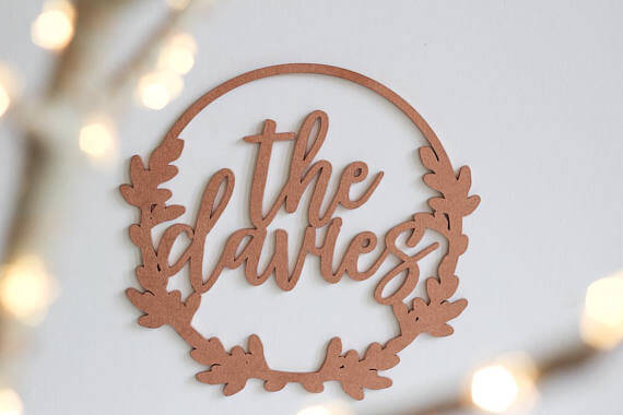 Year Round Custom Family Name Wreath