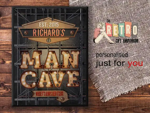 Personalised Man Cave Sign