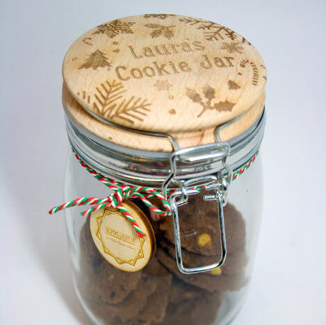 Christmas Cookie Jar | Personalised Glass Storage Jar