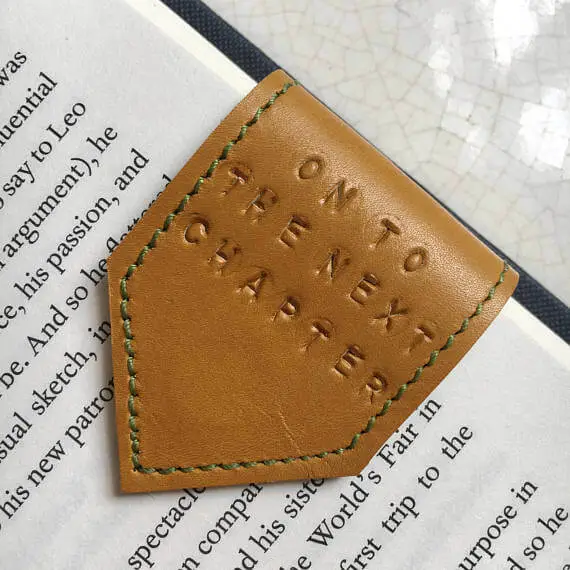 Magnetic Leather Bookmark