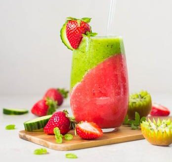 Luscious Strawberry, Kiwi & Baobab Slushie