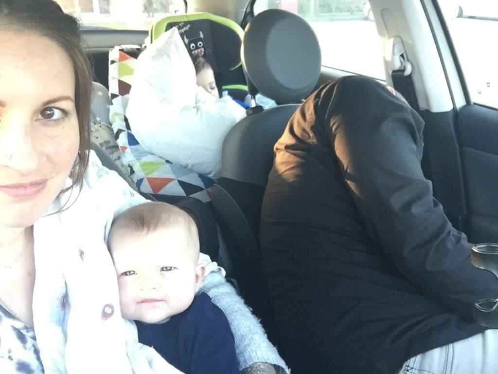 When driving abroad with children, consider driving at night