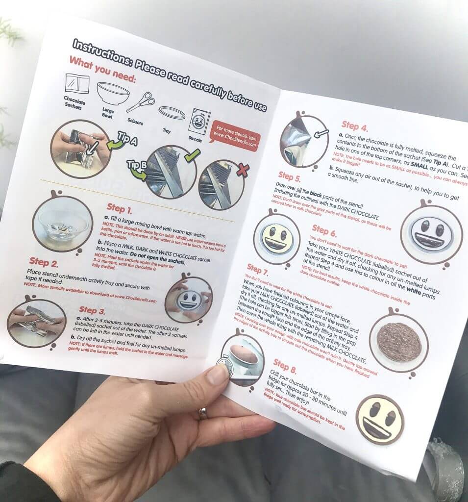 Chocolate Emoji Maker Instructions Booklet