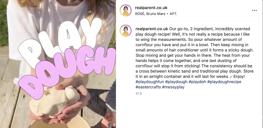 2 Ingredient No-Cook Playdough Recipe