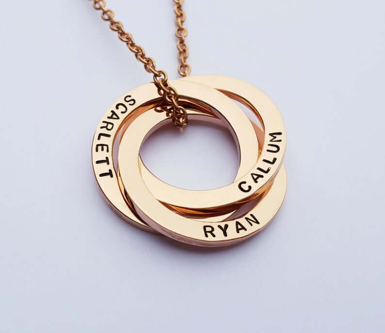 Personalised Linked Circles Necklace