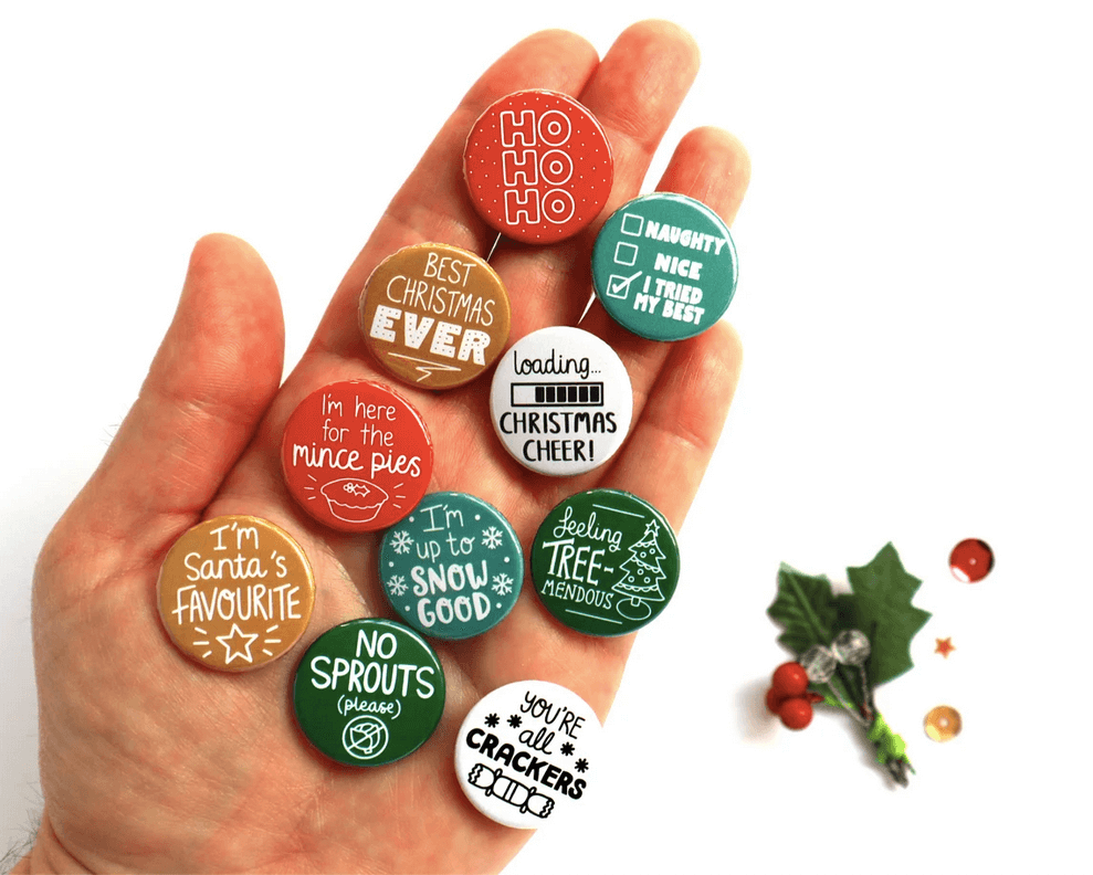 3. Christmas Theme Badges