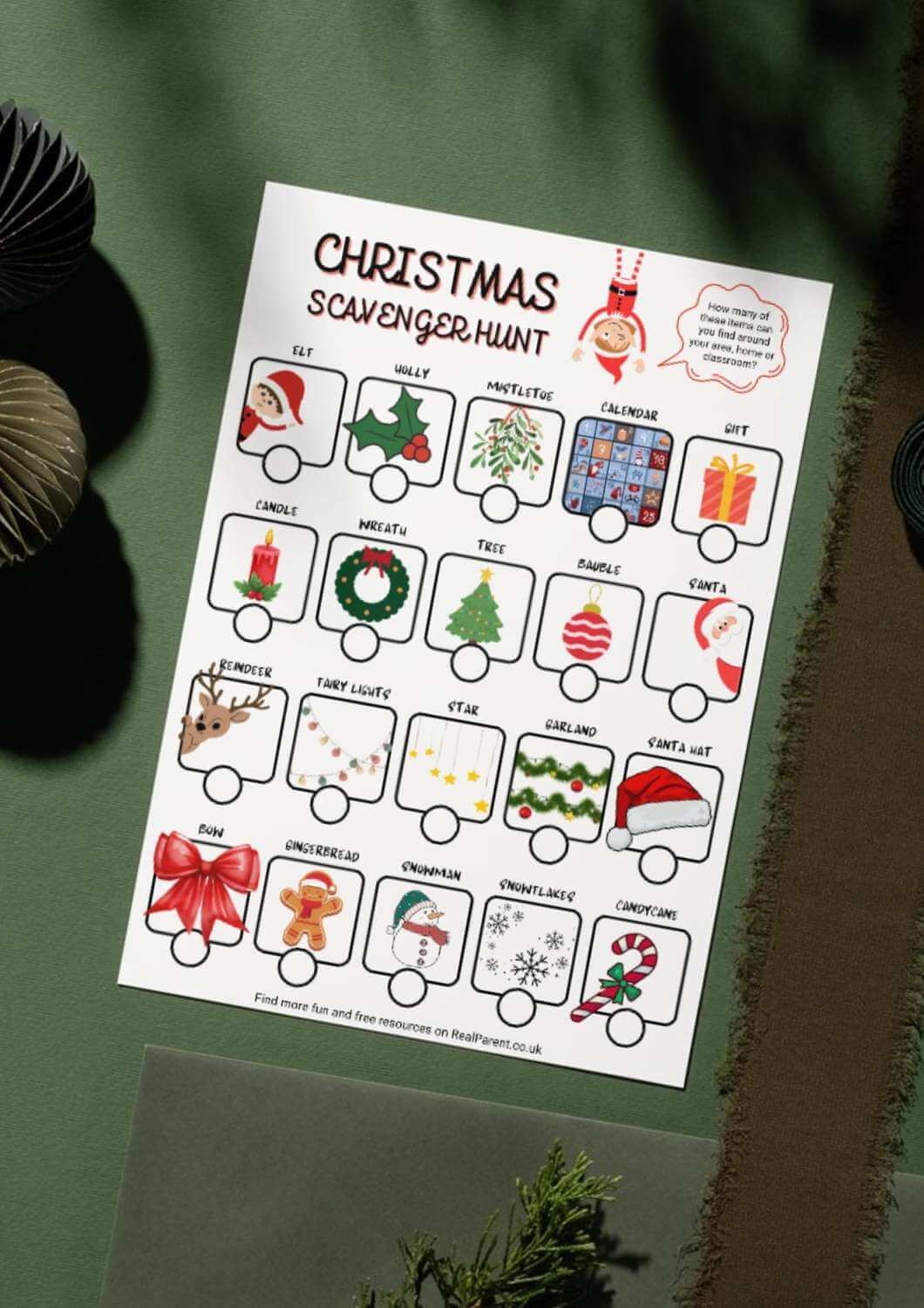 Free Christmas Scavenger Hunt Printable for Kids