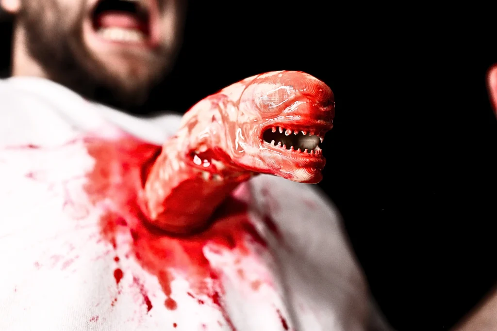 Chest-Exploding Creature Costume