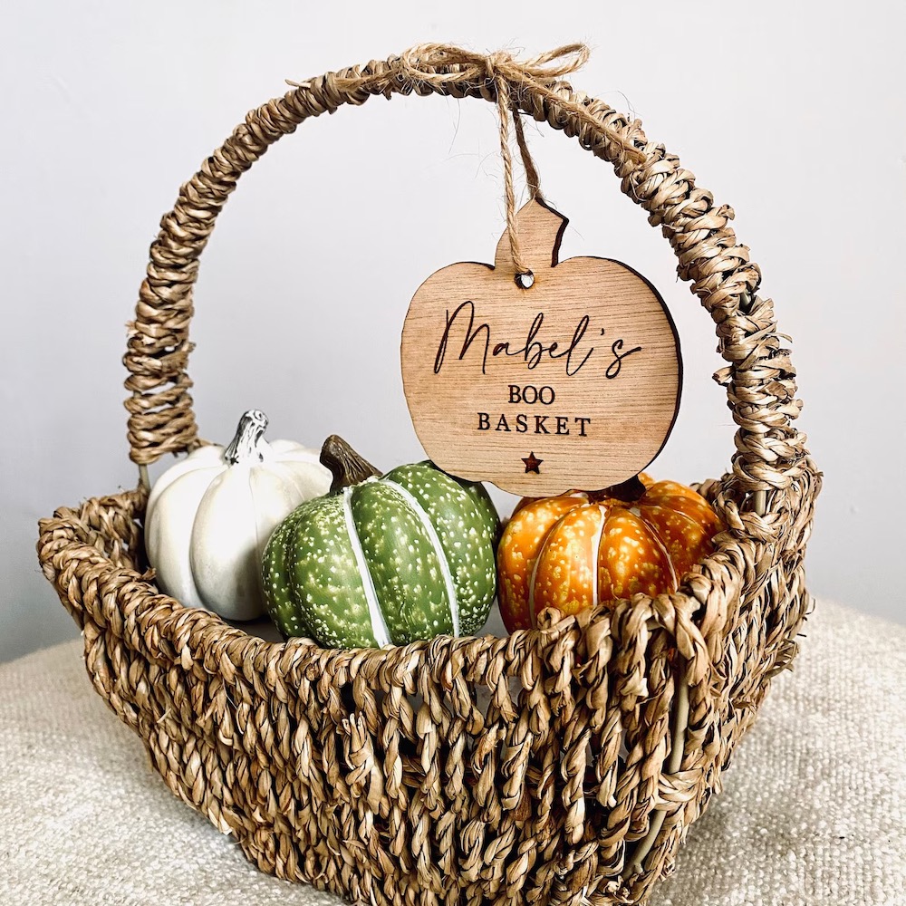 🎃 Personalised Pumpkin Boo Basket Tag