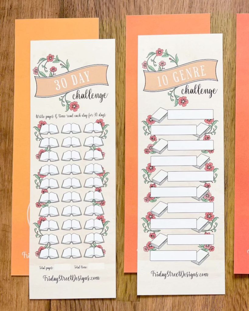 Book Challenge Bookmark Set