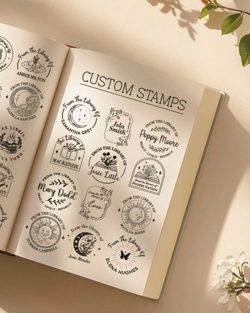 Personalised Book Stamps