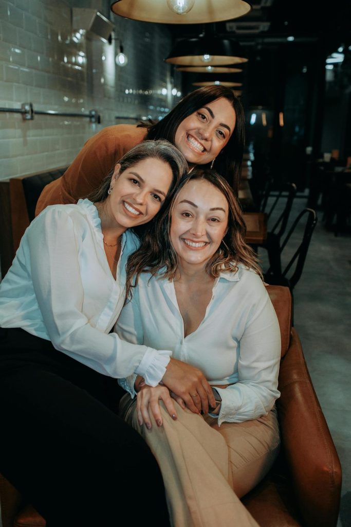 family group team of women working together